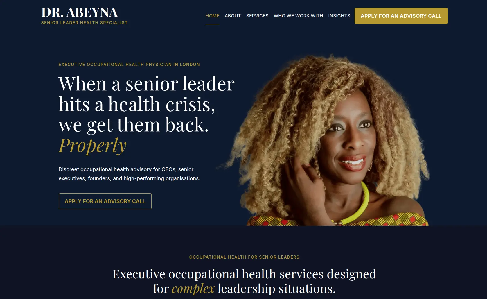 Dr. Abeyna website preview